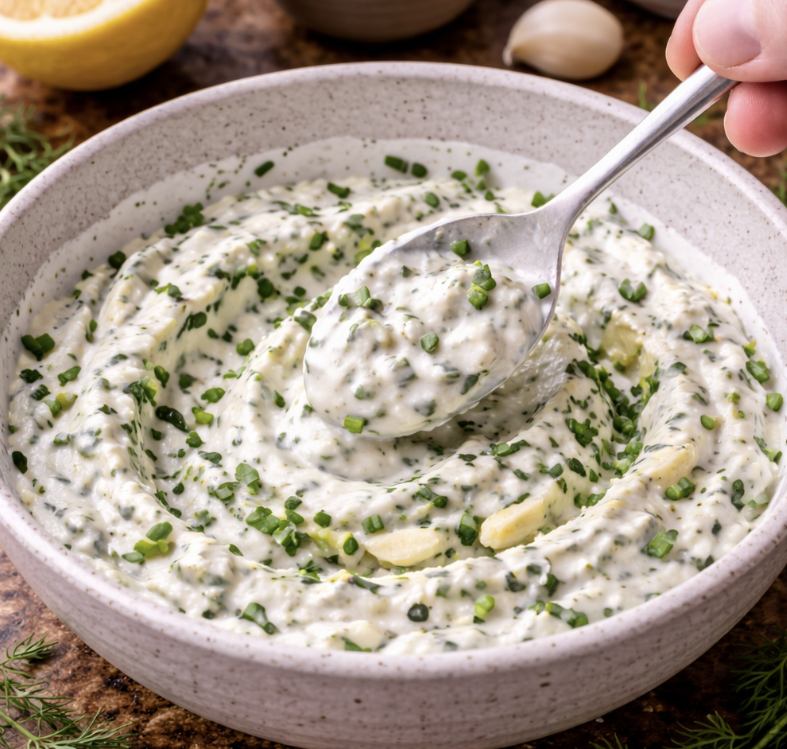 Knusprige Hähnchenflügel mit Kräuterdip_4