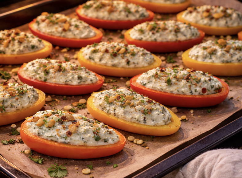 Gefüllte Mini-Paprika mit Kräuterkäse_4