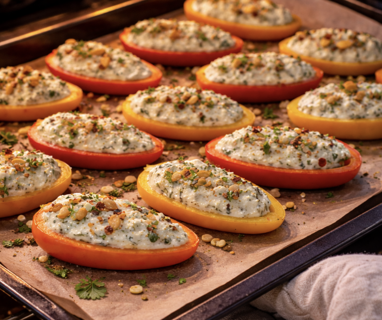 Gefüllte Mini-Paprika mit Kräuterkäse_4
