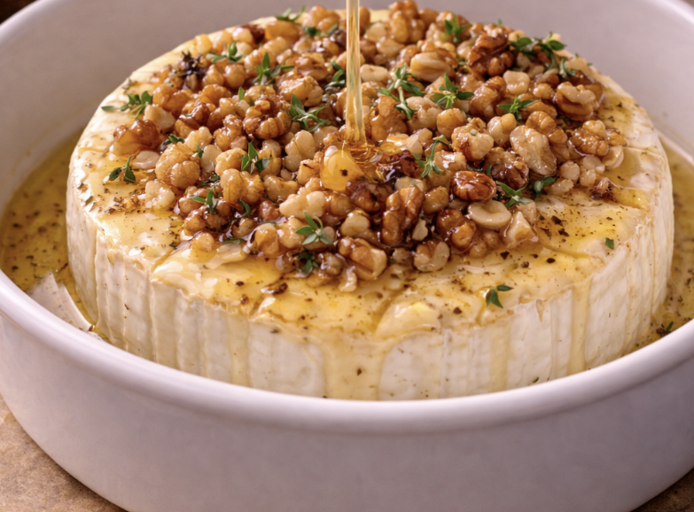 Gebackener Brie mit Honig und Nüssen_4