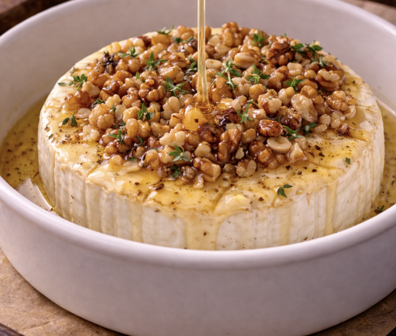 Gebackener Brie mit Honig und Nüssen_4