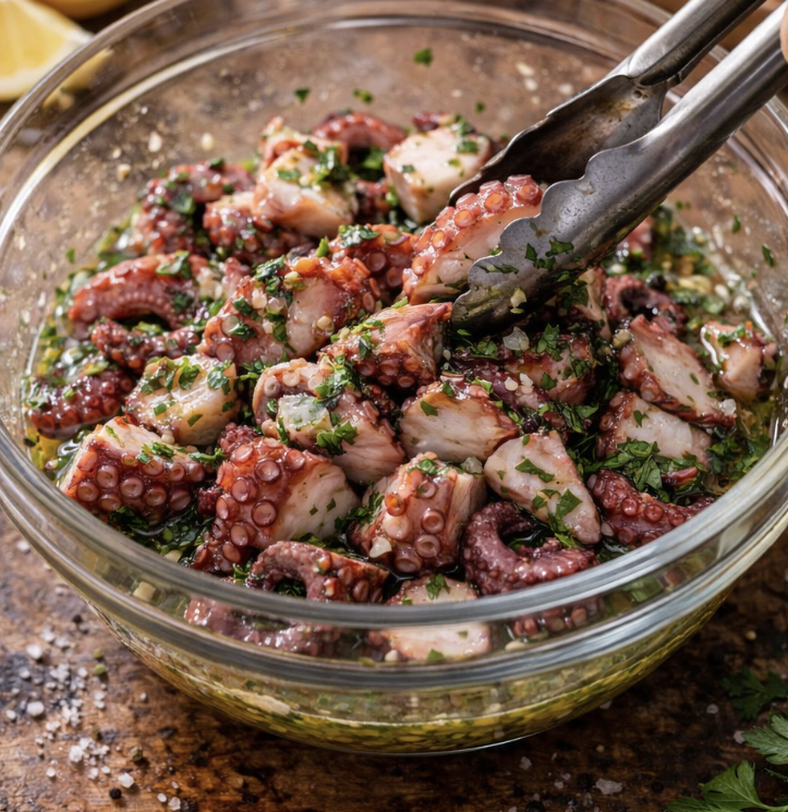 Oktopus-Salat mit Petersilie & Zitrone_4