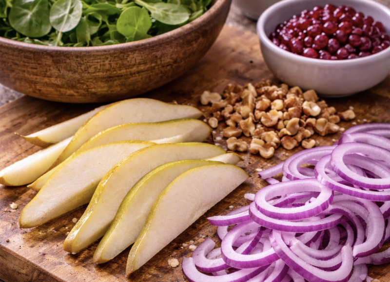 Rehstreifen-Salat mit Preiselbeeren_4