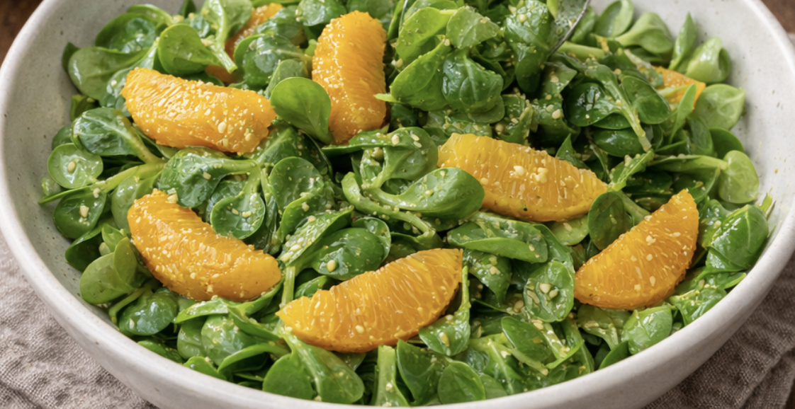 Wildentenbrust auf Feldsalat mit Orangenfilets_4