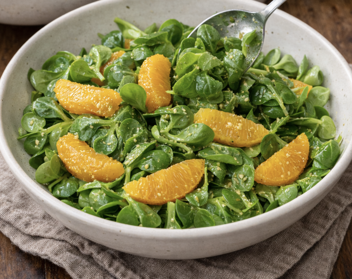 Wildentenbrust auf Feldsalat mit Orangenfilets_4