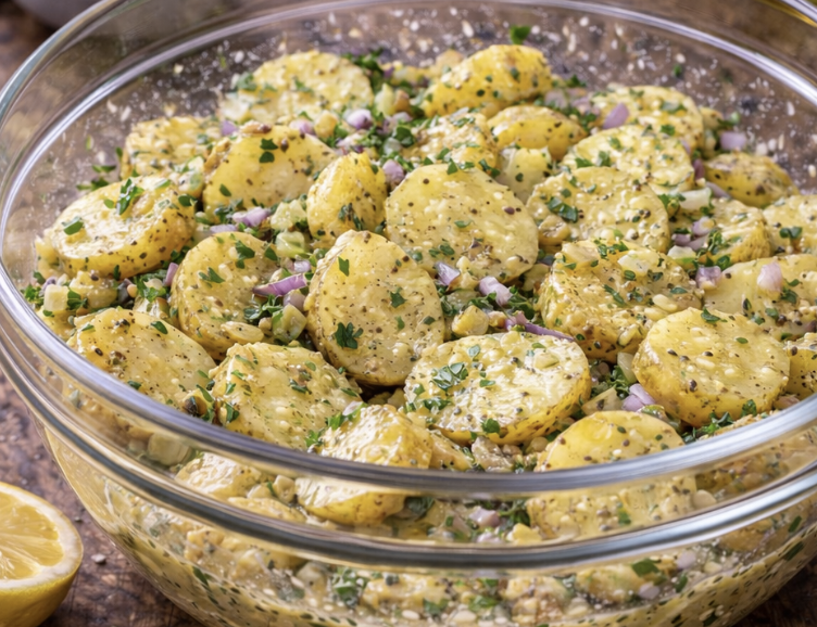 Kartoffelsalat mit Kräutern & Senfdressing_4