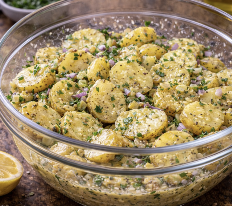 Kartoffelsalat mit Kräutern & Senfdressing_4