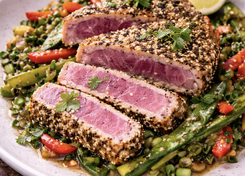 Thunfischsteak mit Sesamkruste & Asia-Gemüse_4