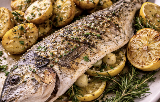 Dorade vom Grill mit Rosmarinkartoffeln_4