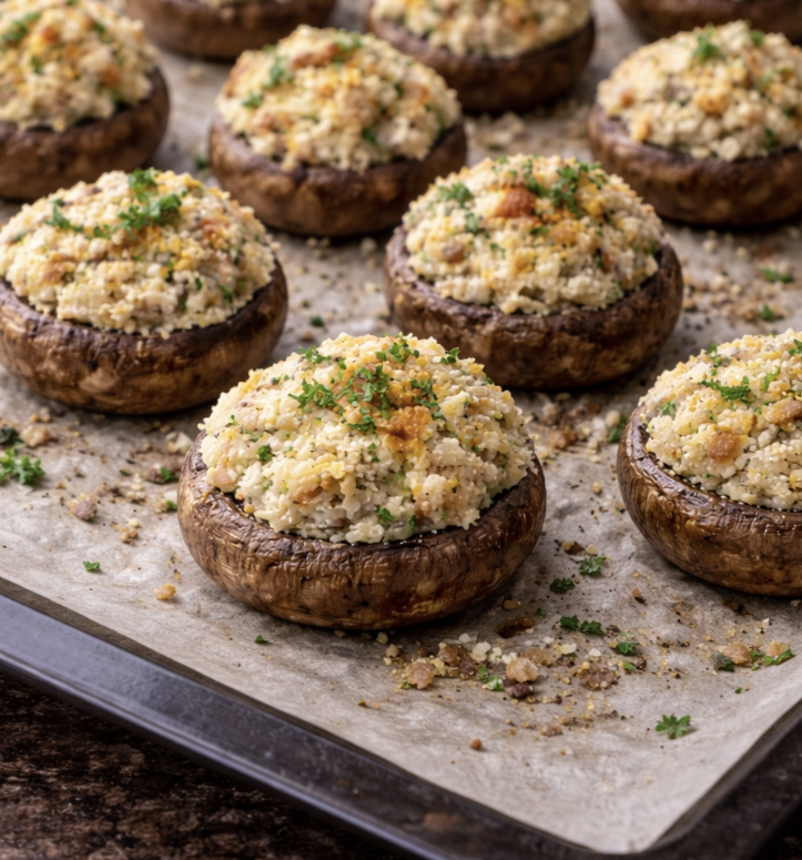 Krabben gefüllte Champignons_4