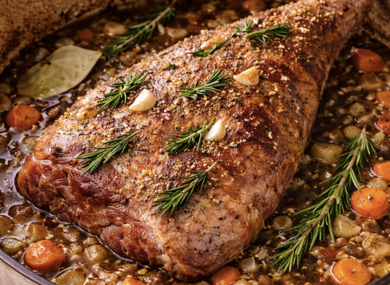 Geschmorte Lammkeule mit Rosmarin & Knoblauch_4