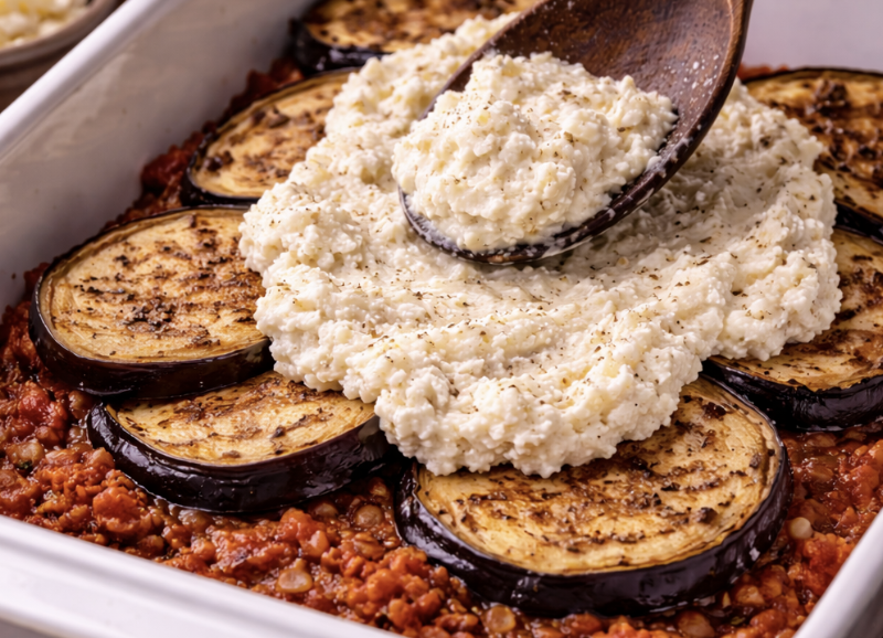 Auberginen-Lasagne mit Ricotta_4