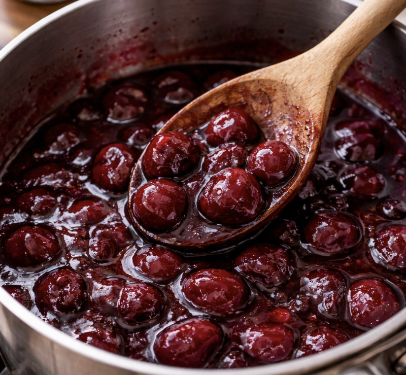 Entenconfit-Häppchen mit Kirschkompott_5