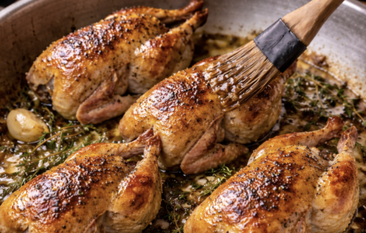 Honig-Thymian-gebratene Wachtel_5