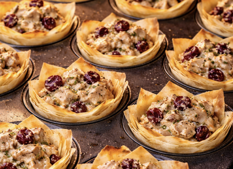 Truthahn-Cranberry-Filoteig-Törtchen_5