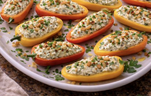 Gefüllte Mini-Paprika mit Kräuterkäse_5