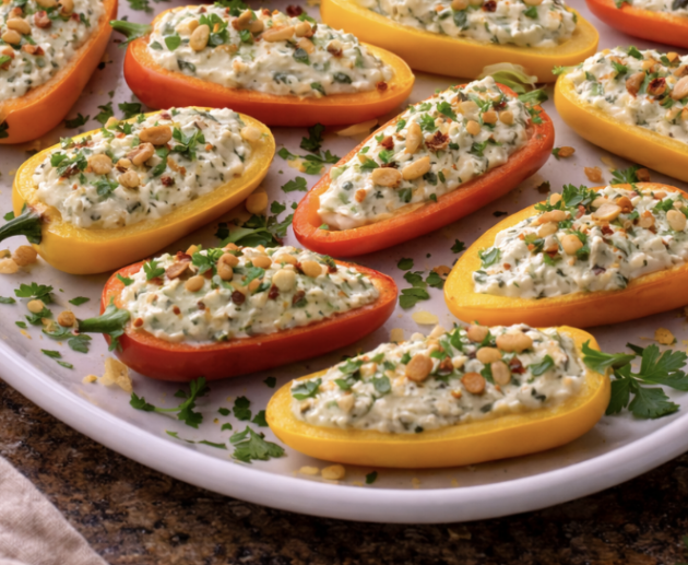 Gefüllte Mini-Paprika mit Kräuterkäse_5