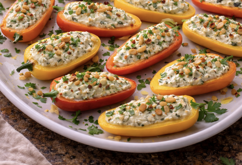 Gefüllte Mini-Paprika mit Kräuterkäse_5