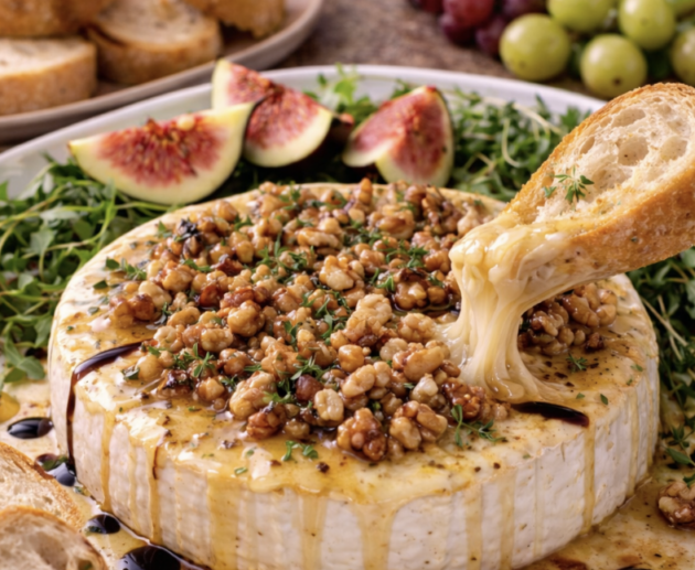 Gebackener Brie mit Honig und Nüssen_5