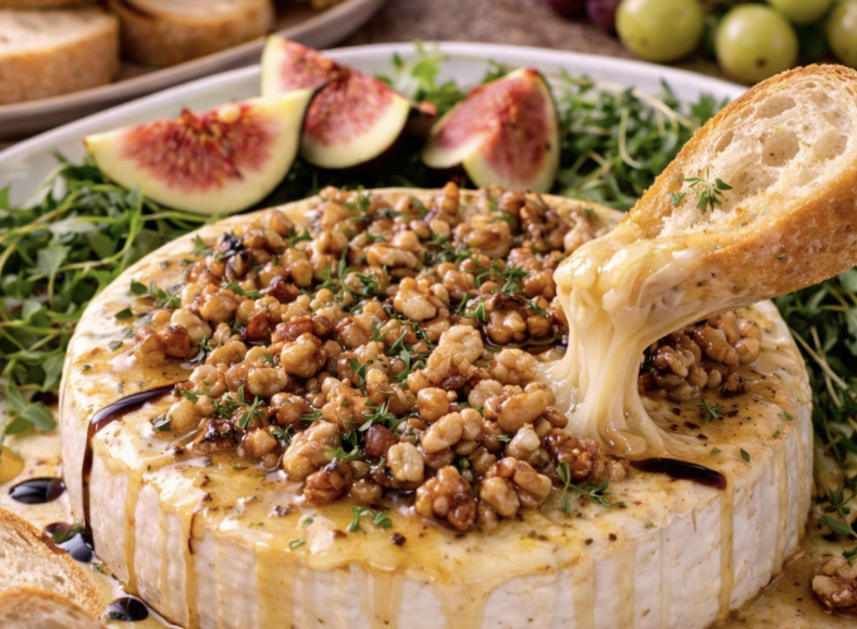 Gebackener Brie mit Honig und Nüssen_5