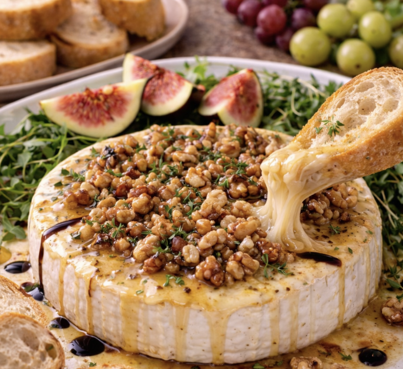 Gebackener Brie mit Honig und Nüssen_5