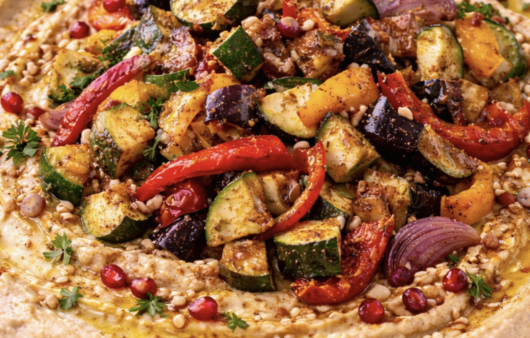 Hummus mit geröstetem Gemüse_5