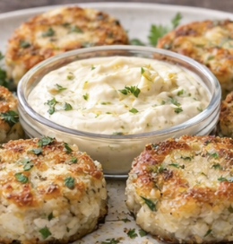 Mini Kabeljau-Küchlein mit Zitronen-Aioli