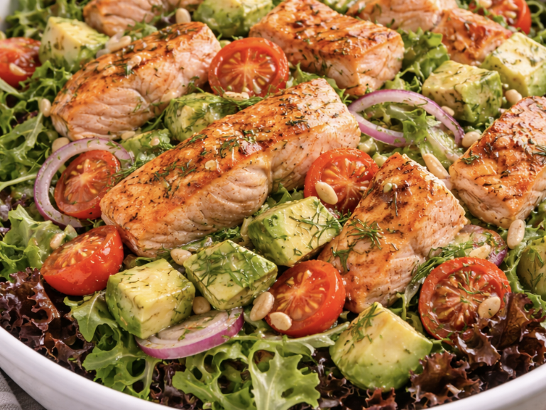 Lachs-Avocado-Salat mit Zitronen-Dill-Dressing_5