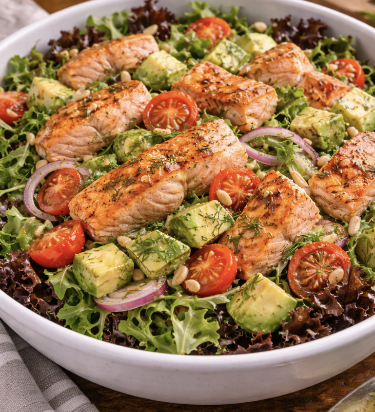 Lachs-Avocado-Salat mit Zitronen-Dill-Dressing_5