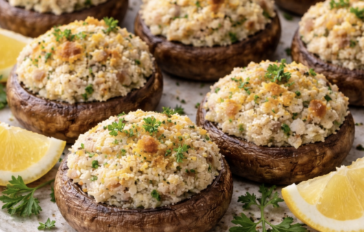 Krabben gefüllte Champignons_5