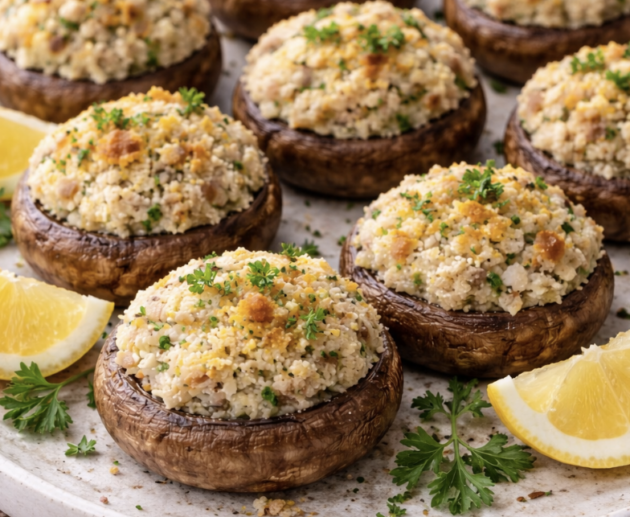 Krabben gefüllte Champignons_5