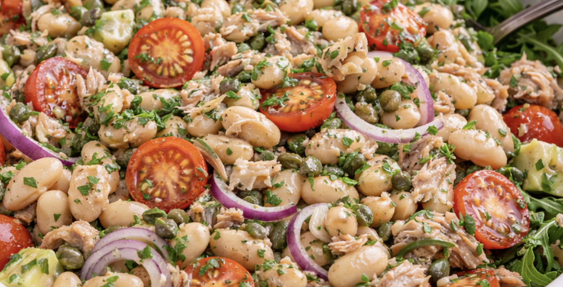 Thunfisch-Bohnen-Salat mit roten Zwiebeln & Kapern_5