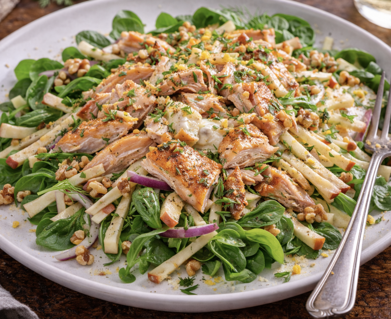 Räucherforellen-Salat mit Apfel & Meerrettich_5