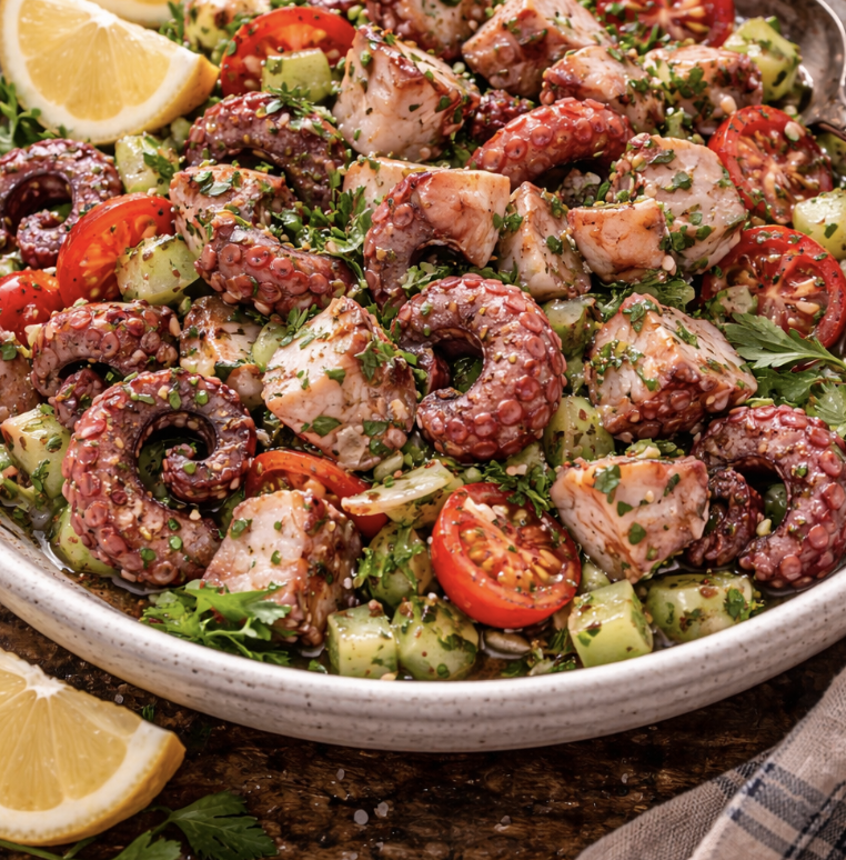 Oktopus-Salat mit Petersilie & Zitrone_5