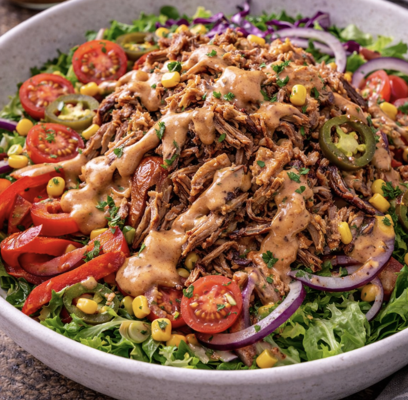 Pulled Pork Salat mit BBQ-Dressing_5