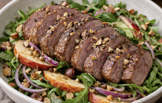 Wildschwein-Salat mit Apfel & Haselnüssen_5