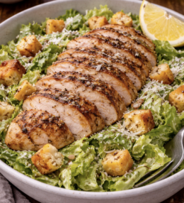 Caesar Salad mit gegrillter Hähnchenbrust