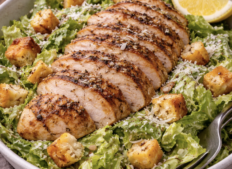 Caesar Salad mit gegrillter Hähnchenbrust_5
