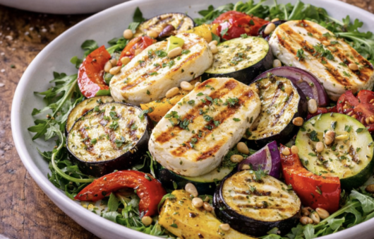 Halloumi-Salat mit gegrilltem Gemüse_5