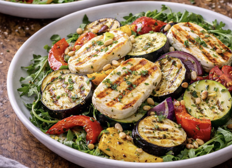 Halloumi-Salat mit gegrilltem Gemüse_5