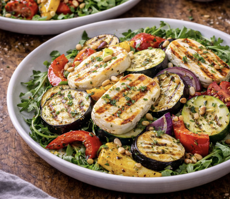 Halloumi-Salat mit gegrilltem Gemüse_5