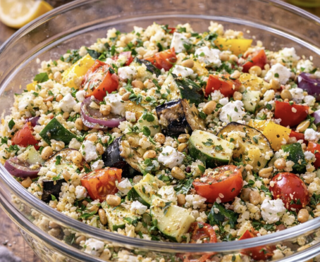 Couscous-Salat mit Ofengemüse & Feta_5