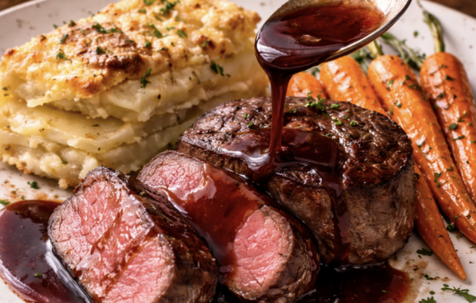 Rinderfilet mit Rotweinjus & Kartoffelgratin_5