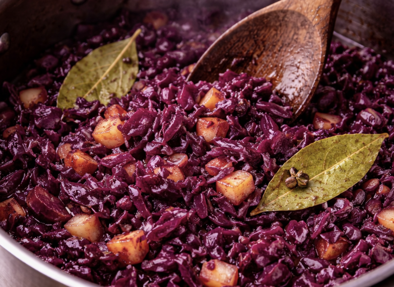 Hirschragout mit Pilzen & Rotkohl_5
