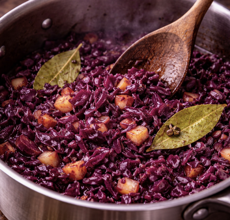 Hirschragout mit Pilzen & Rotkohl_5