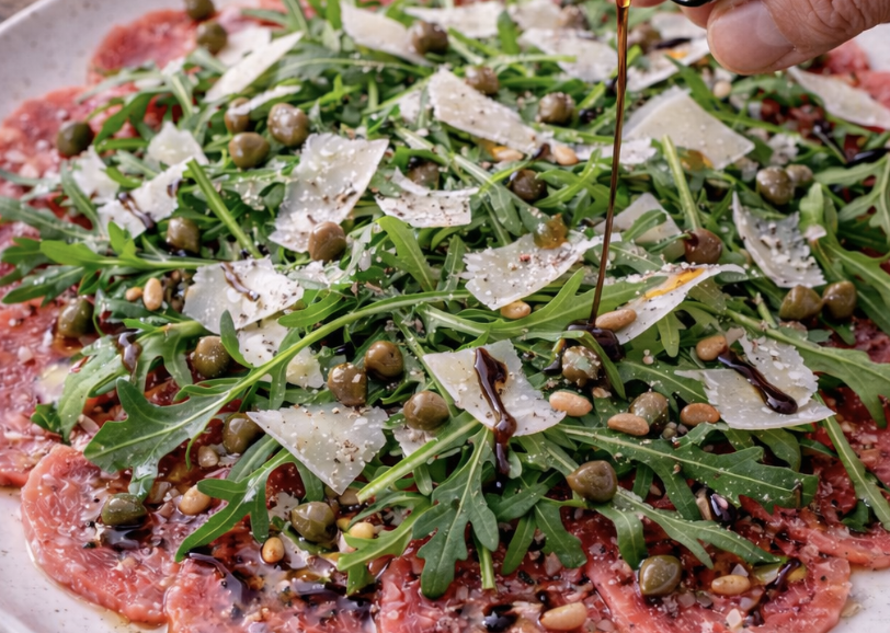 Rindercarpaccio mit Rucola und Parmesan_5