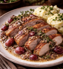 Fasanenbrust mit Trauben & Thymian