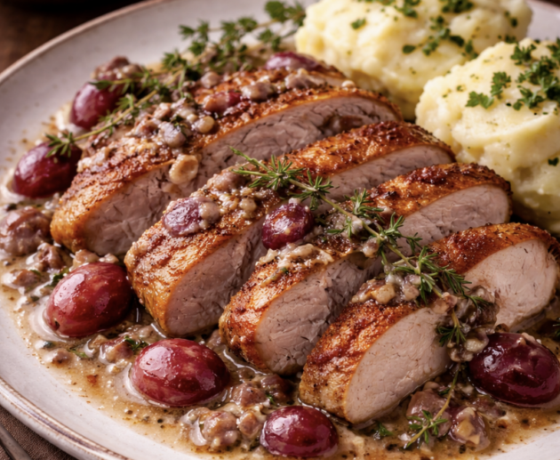 Fasanenbrust mit Trauben & Thymian_5