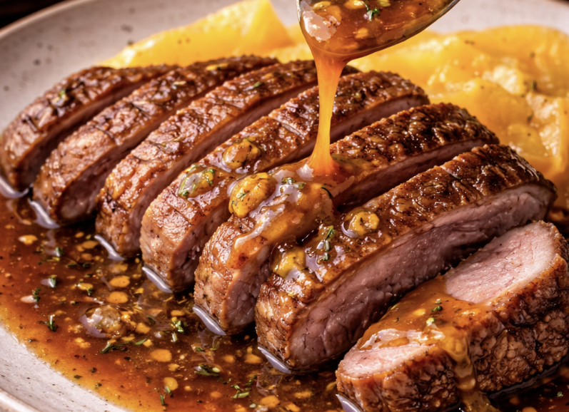 Entenbrust mit Orangenjus_5