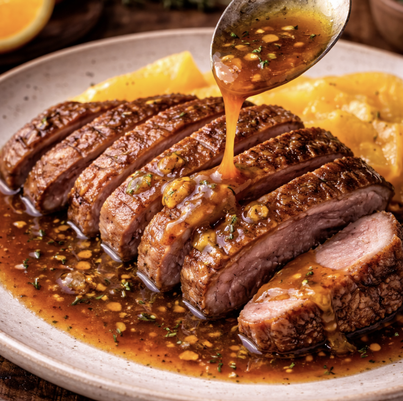 Entenbrust mit Orangenjus_5